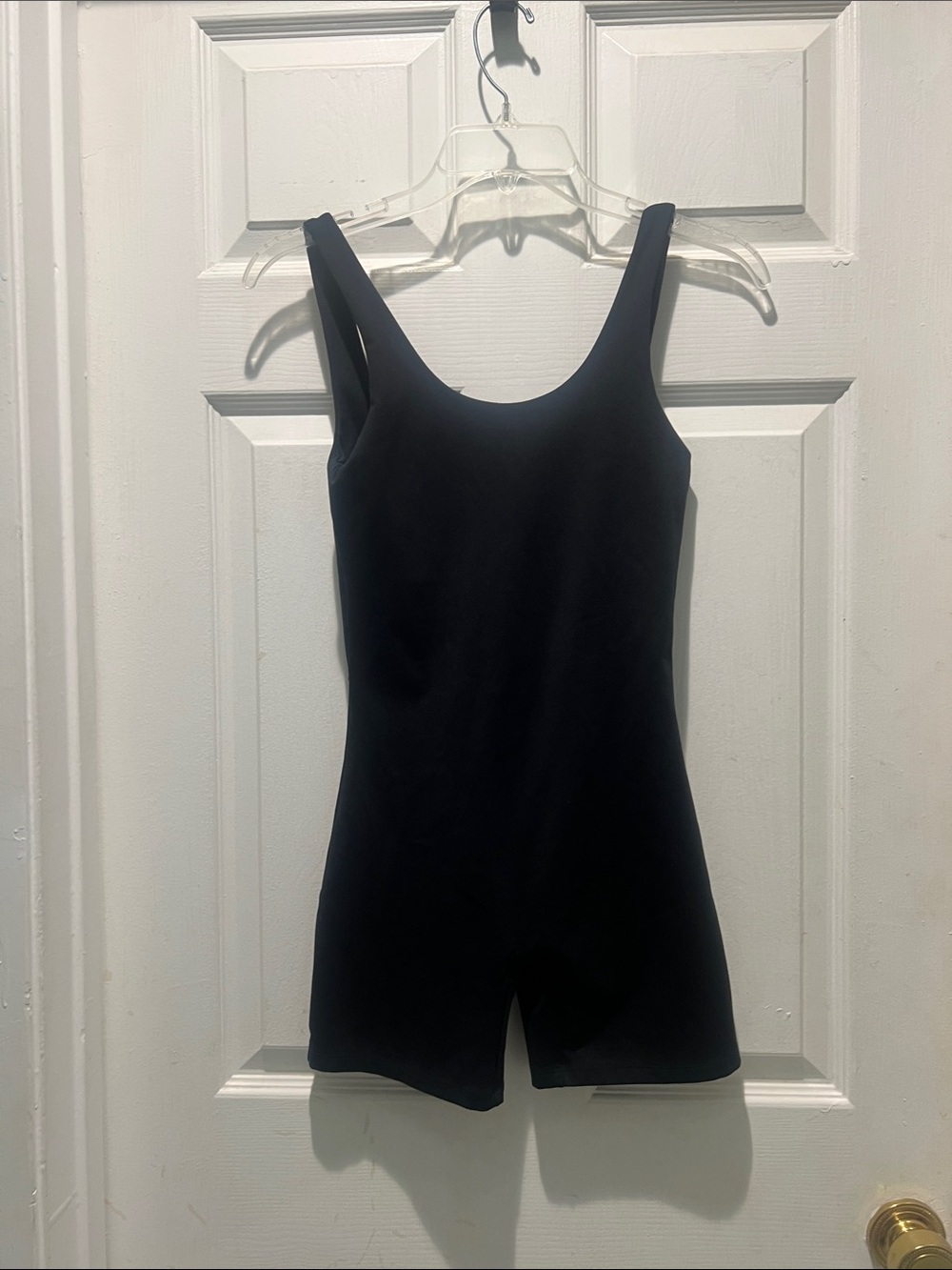 girlfriend collective Black Activewear Romper